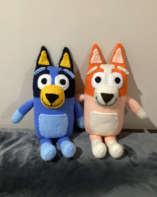 Bluey and Bingo Knitting Pattern