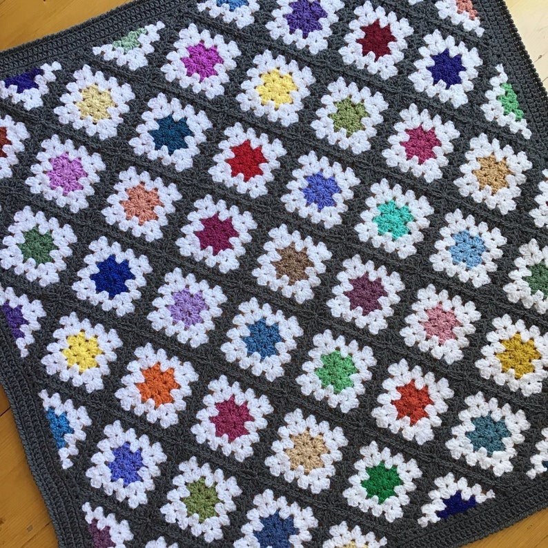 Spin Your Granny Square blanket pattern