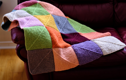 Mitered Square Blanket Knitting Pattern