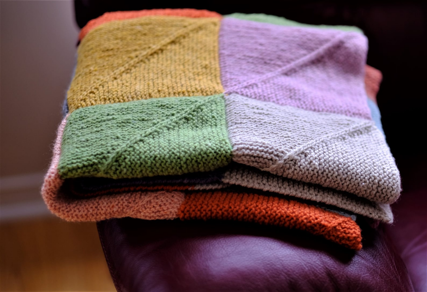 Mitered Square Blanket Knitting Pattern