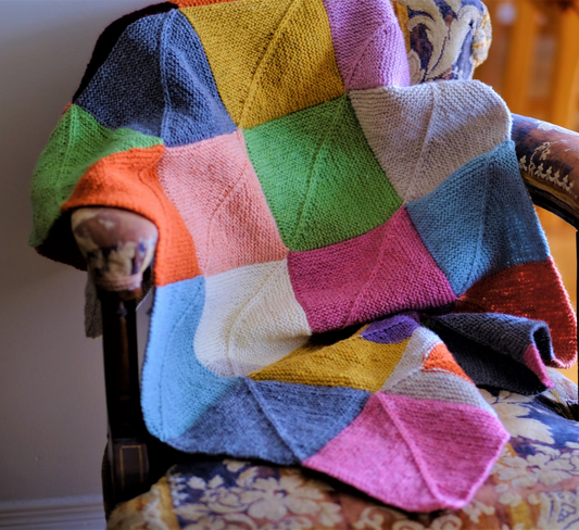 Mitered Square Blanket Knitting Pattern