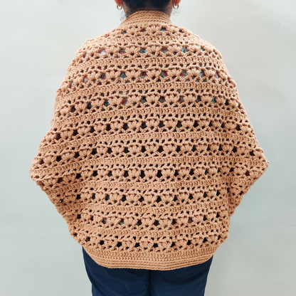 Crochet Pumpkin Pie Cocoon Shrug Pattern