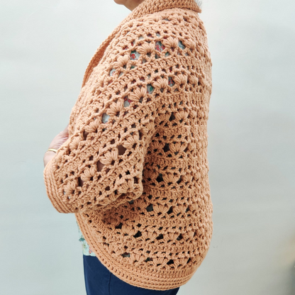 Crochet Pumpkin Pie Cocoon Shrug Pattern