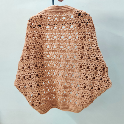 Crochet Pumpkin Pie Cocoon Shrug Pattern