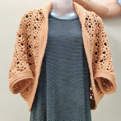 Crochet Pumpkin Pie Cocoon Shrug Pattern