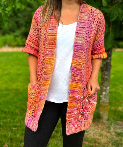 Blush of Summer Crochet Cardigan Pattern