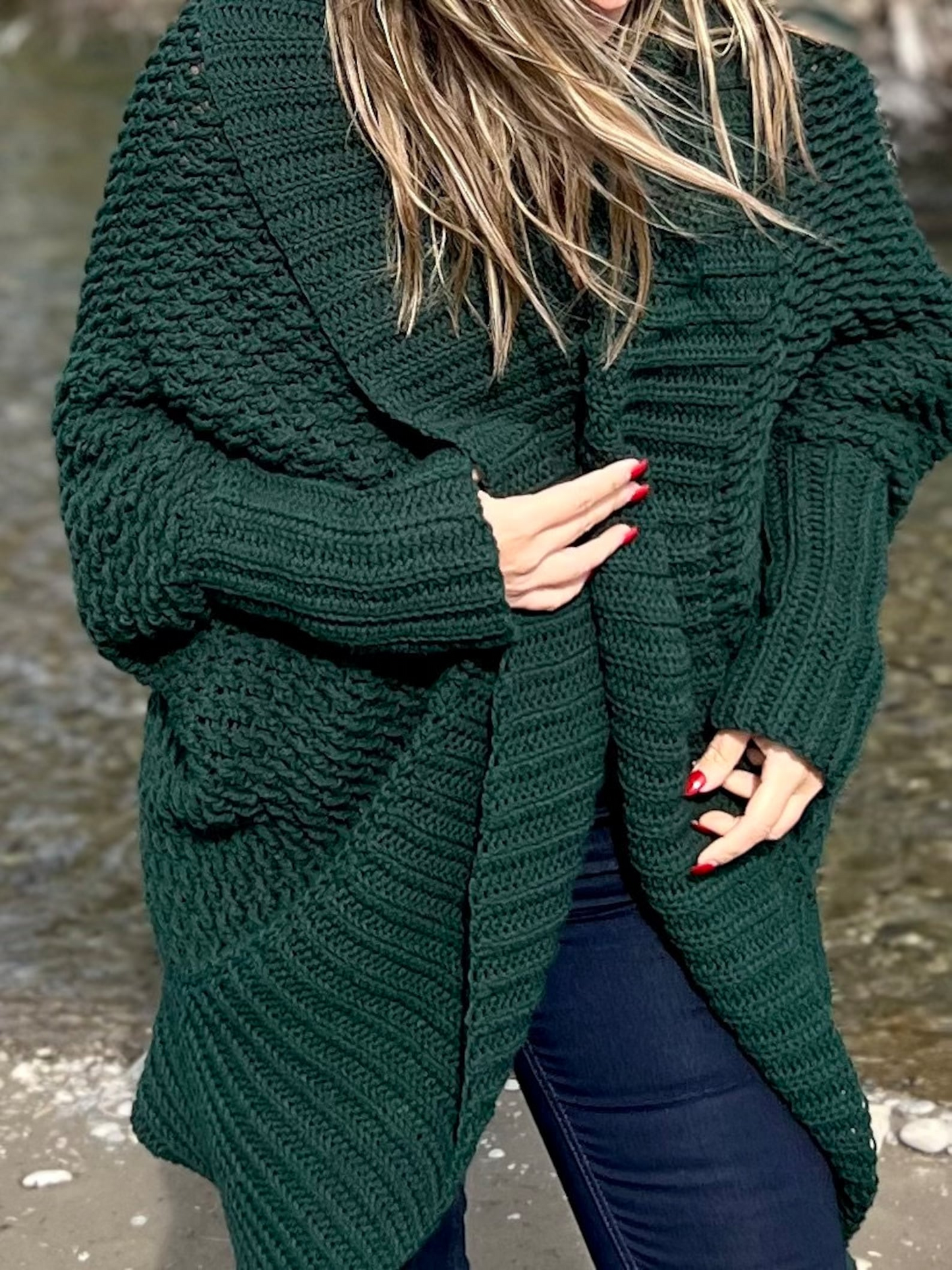 Crochet Evergreen Cocoon Shrug Pattern