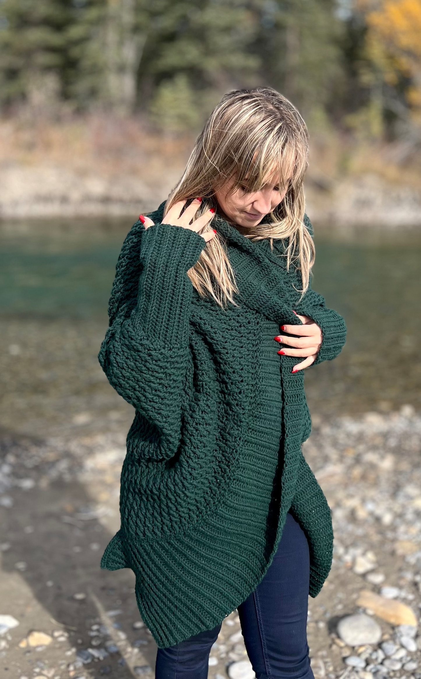Crochet Evergreen Cocoon Shrug Pattern