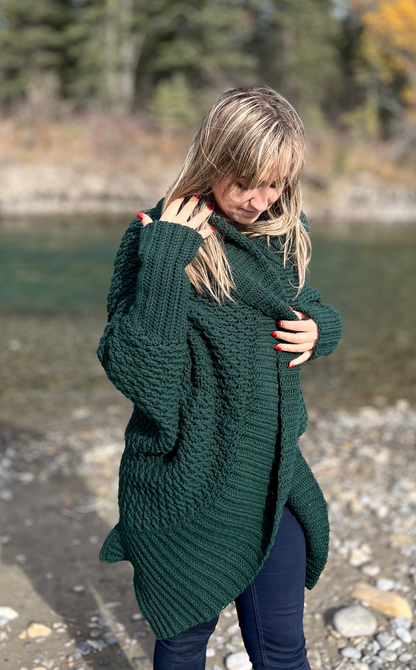 Crochet Evergreen Cocoon Shrug Pattern