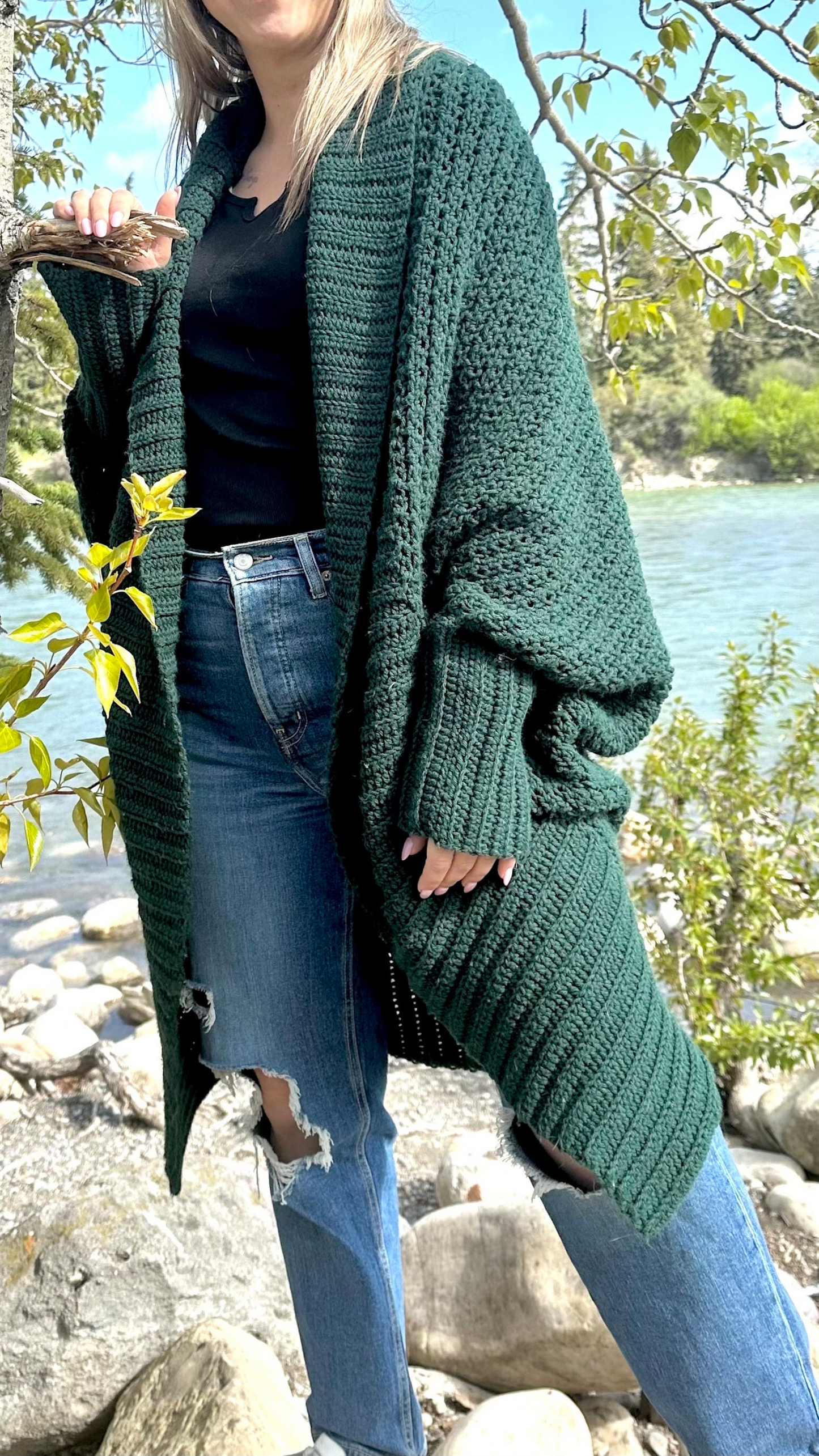 Crochet Evergreen Cocoon Shrug Pattern