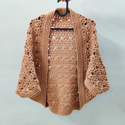 Crochet Pumpkin Pie Cocoon Shrug Pattern